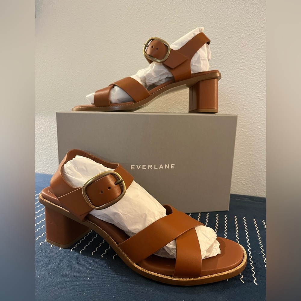 Everlane Italian Leather Buckle Heel